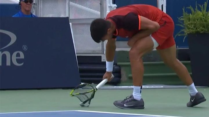 Es humano; Alcaraz explota durante derrota contra Monfils en Cincinnati