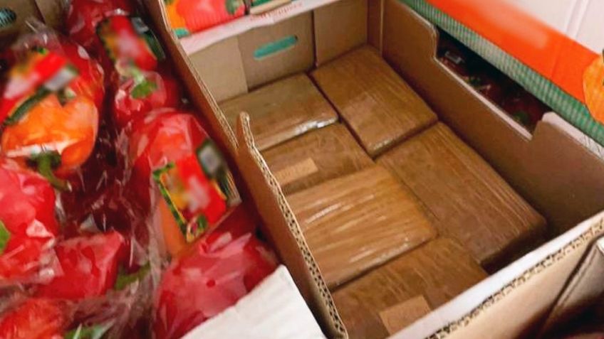 Descubren en Sonora 14 paquetes de fentanilo ocultos en cajas de chiles; hay un detenido