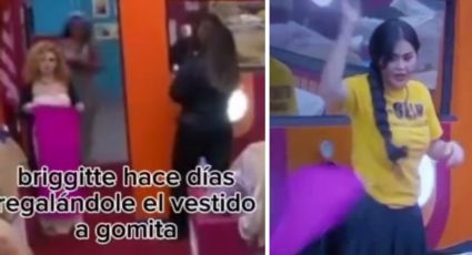 Gomita desprecia vestido de regalo que le dio Briggitte y lo arroja al suelo