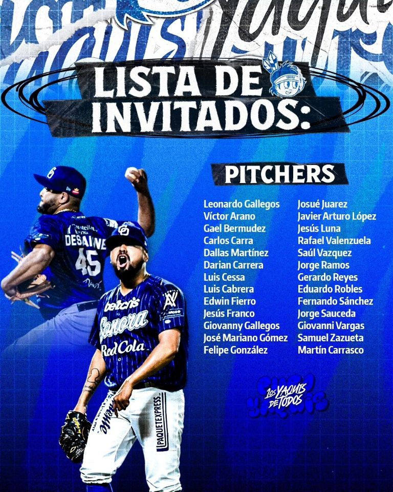 Peloteros de Yaquis invitados a pretemporada