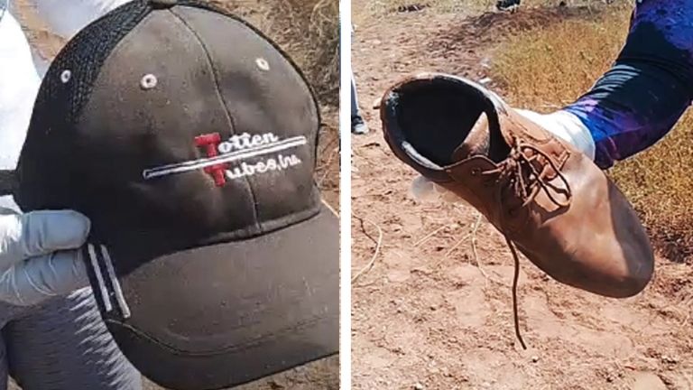 Las pertenencias de la persona encontrada sin vida este domingo