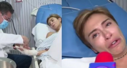 Desde la cama de un hospital, famosa modelo acusa a su vecino de romperle la mano