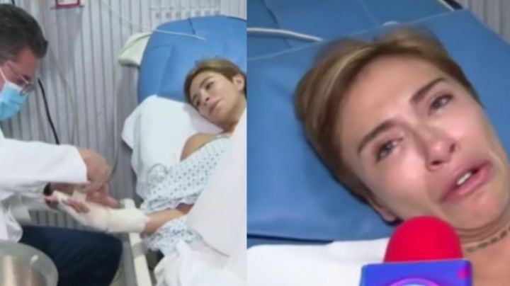 Desde la cama de un hospital, famosa modelo acusa a su vecino de romperle la mano
