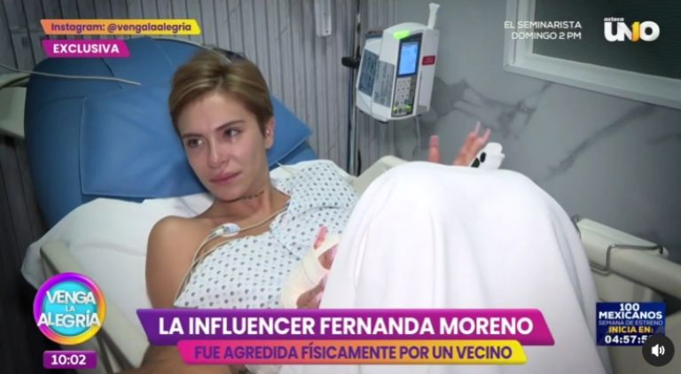 Fernanda Moreno fue atendida por las lesiones en su mano