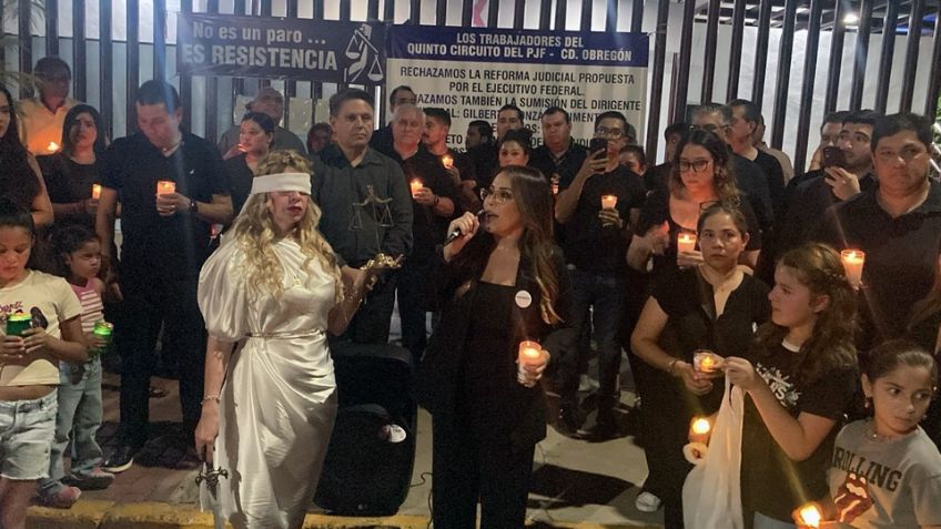 "Nadie quiere un árbitro vendido": Trabajadores del Poder Judicial en Sonora se manifiestan