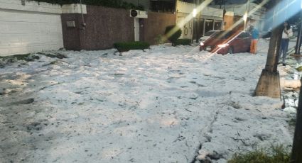 VIDEO: Granizada pinta de blanco las calles de Álvaro Obregón y genera caos