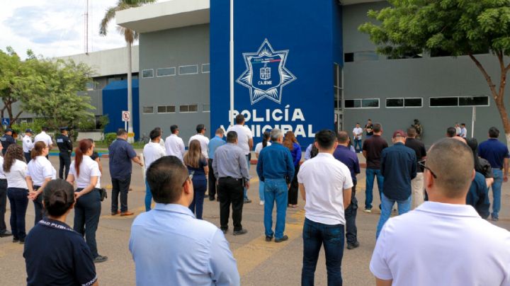 Seguridad Pública Municipal de Cajeme fortalece la disciplina con la difusión de patriotismo