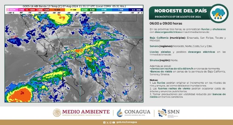 Clima en Culiacán hoy 07 de agosto