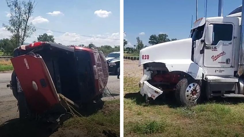 Accidente vehicular en Cajeme: Choque deja dos heridos y cierre temporal de carretera