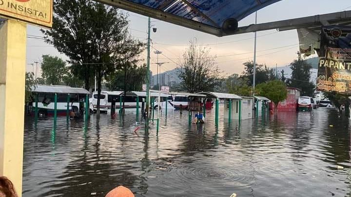 VIDEO: Así luce el paradero de Indios Verdes tras fuertes lluvias e inundaciones