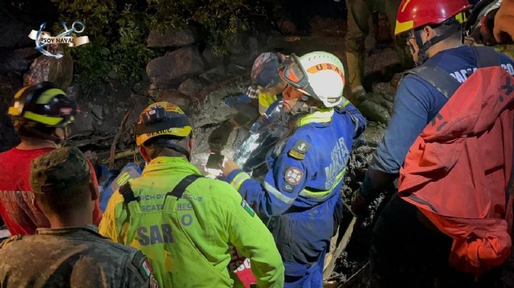Emergencia en Jilotzingo: Rescatan a seis personas en los escombros del cerro desgajado