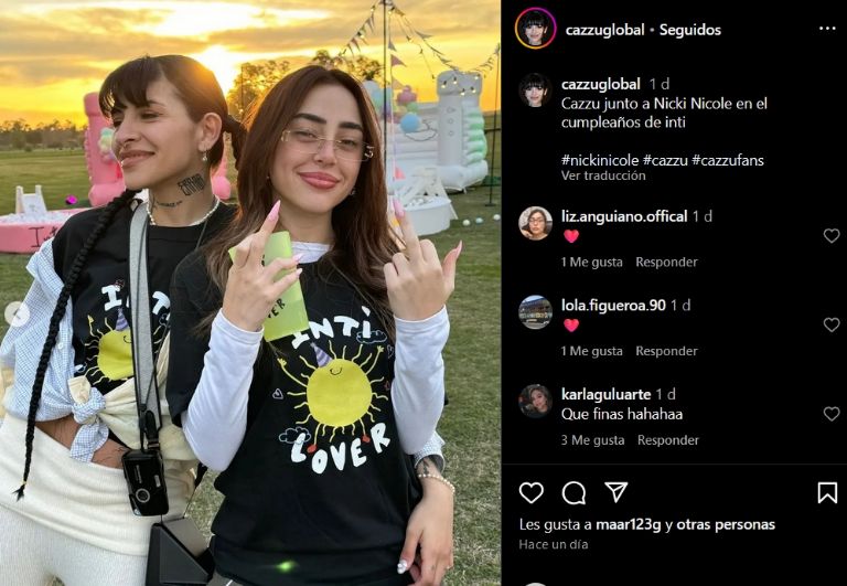 Nicki Nicole fue a la fiesta de Inti