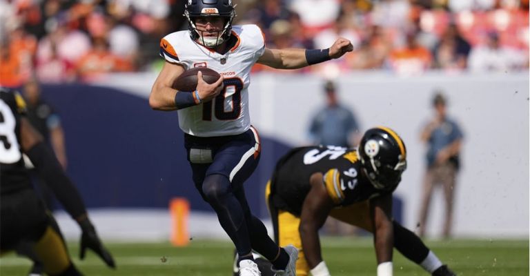 Bo Nix no tuvo descanso ante la defensa de Pittsburgh