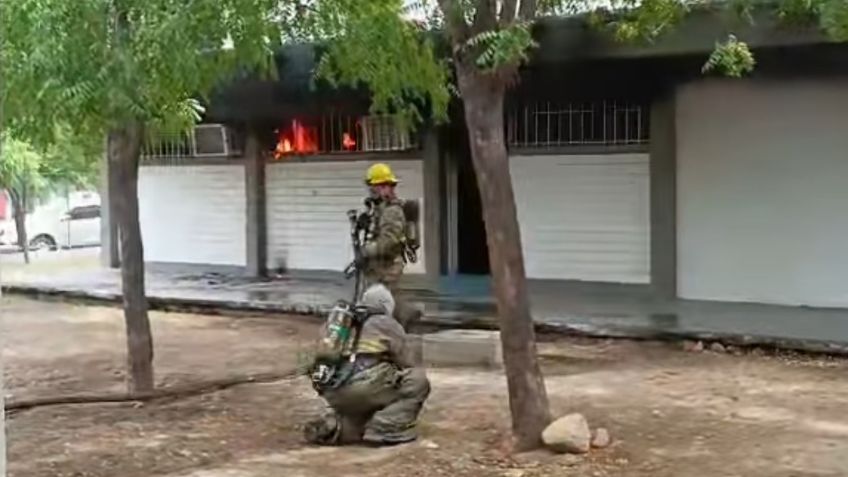 Escuela secundaria número 29 en Navojoa pierde su aula de música durante un incendio