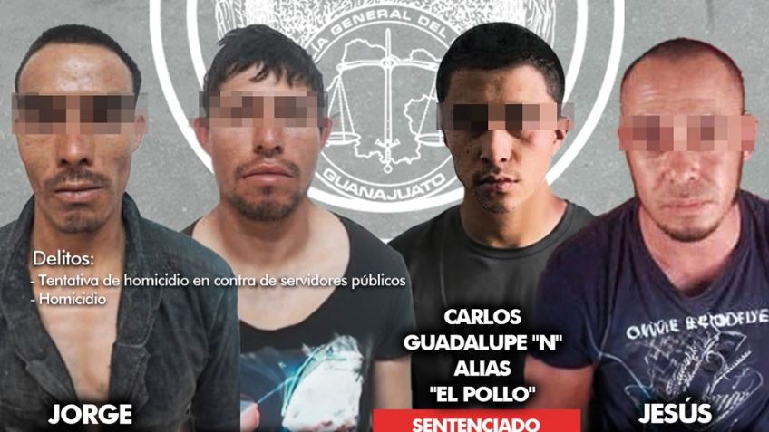 Dan 60 años de prisión a cuatro sujetos que intentaron matar a policías en Guanajuato