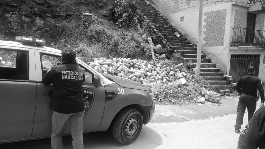 Nuevo deslave en Naucalpan: Deja otro herido que fue trasladado al área de traumatología