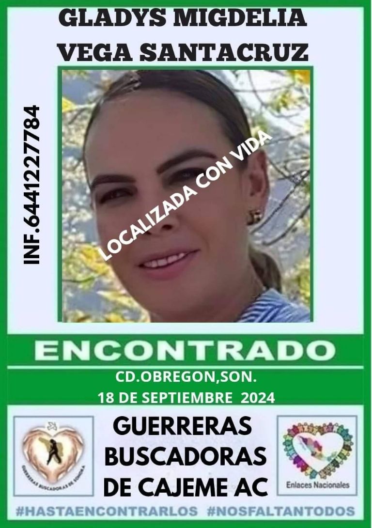 Reportan localización de Gladys, mujer 'levantada' afuera de gimnasio en Ciudad Obregón