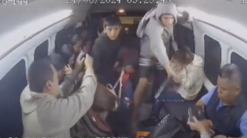 VIDEO: Captan violento robo a mano armada en transporte público de Naucalpan