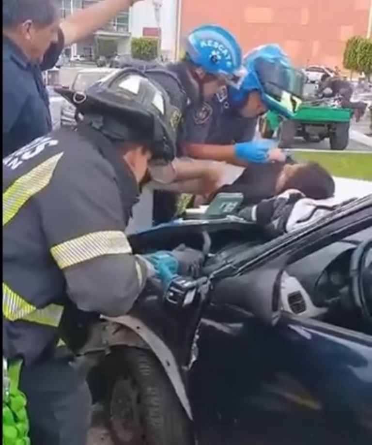 Mujer prensada en Atizapán