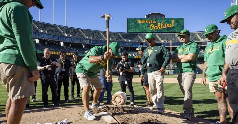 La placa de la loma de lanzamientos fuer retirada tras el juego