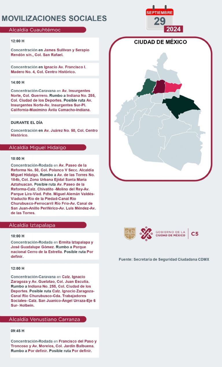 Tráfico en CDMX hoy 29 de septiembre