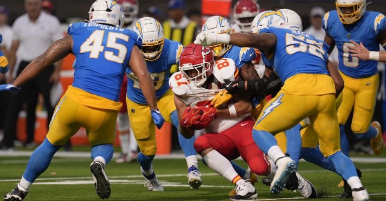 Kelce tuvo su mejor partido de la temporada