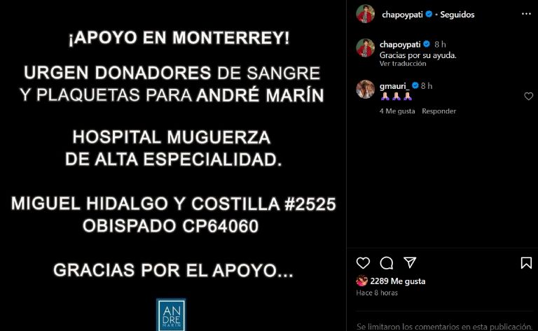 Pati Chapoy lanza petición en redes sociales