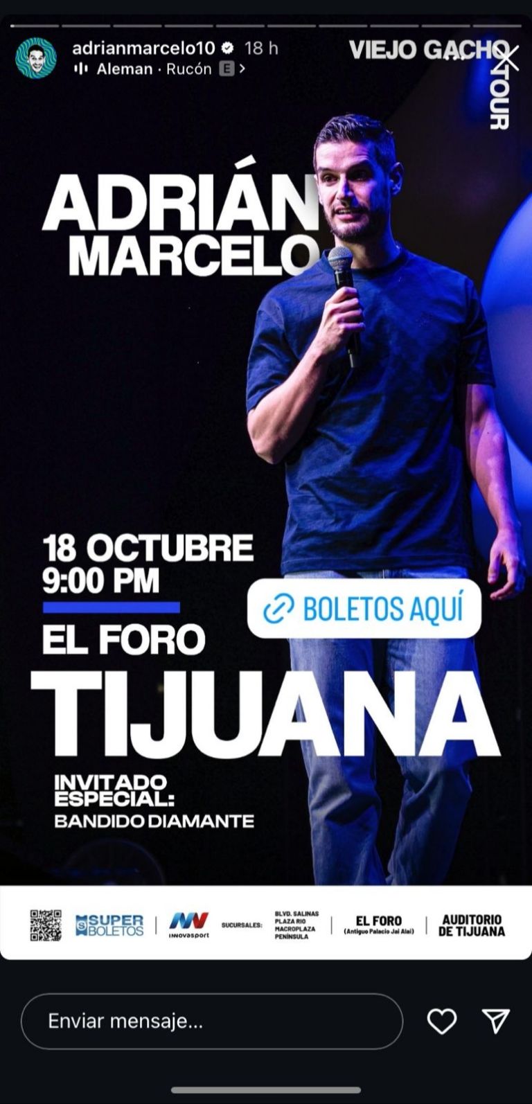 La actividad reciente de AM en redes hace referencia a los eventos agendados