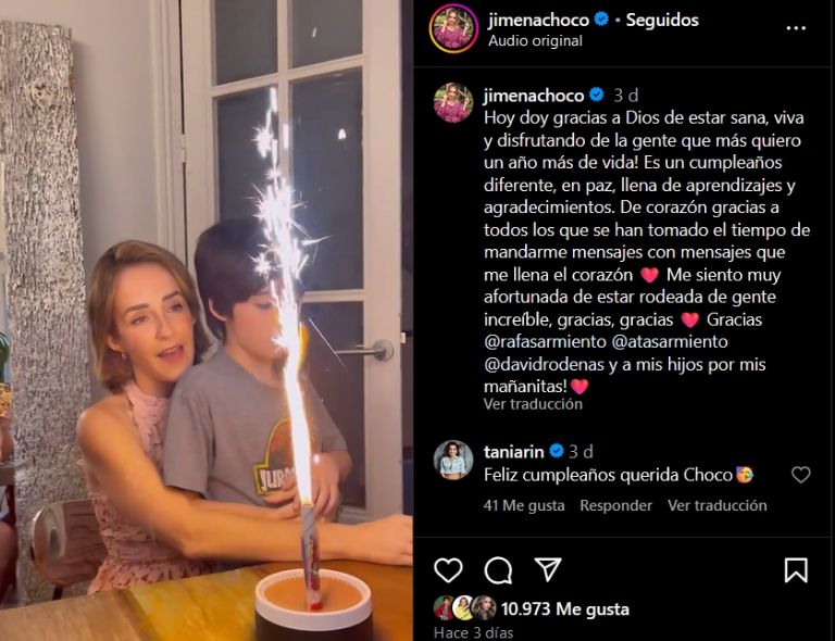 Jimena 'La Choco' Pérez celebra su cumpleaños