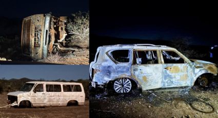 Descubren cementerio de vehículos al norte de Sonora; fueron quemados y abandonados