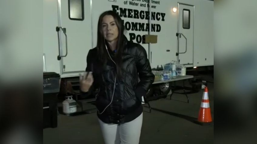Paola Rojas viaja a California para grabar desde los incendios y sufre accidente en vivo