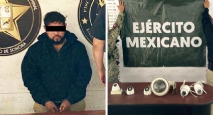 Atrapan a presunto 'tirador' con droga y aseguran cámaras clandestinas en Hermosillo