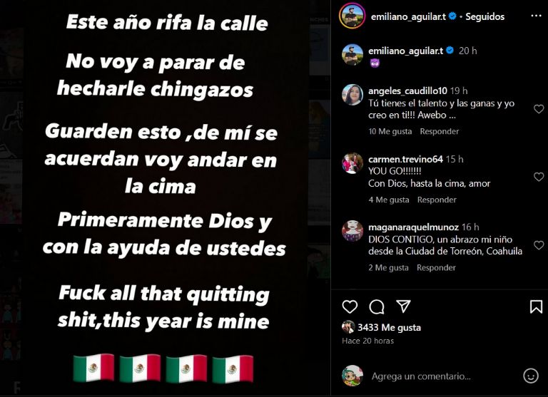 Emiliano Aguilar lanza certera amenaza