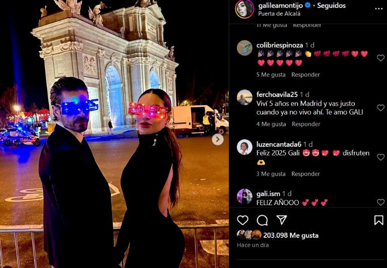 Galilea Montijo celebra Año Nuevo en España