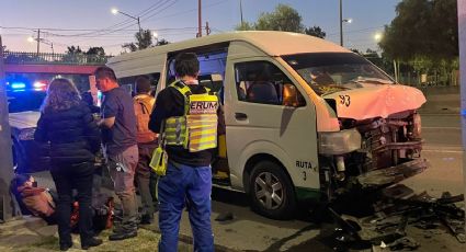 Fuerte accidente: Combi se impacta contra pipa de agua en la GAM y deja 10 heridos