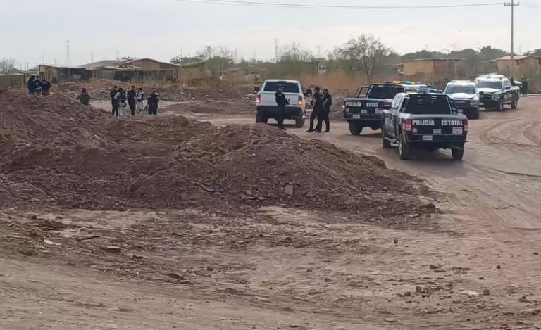 El lugar donde ocurrió la agresión armada al sureste de Ciudad Obregón