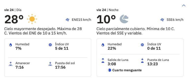 Clima en Hermosillo para HOY viernes 24 de enero de 2025. Foto: Conagua Clima