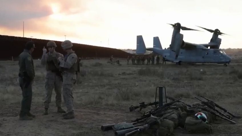Donald Trump blinda a EU: Fuertemente armados, llegan marines a la frontera con México