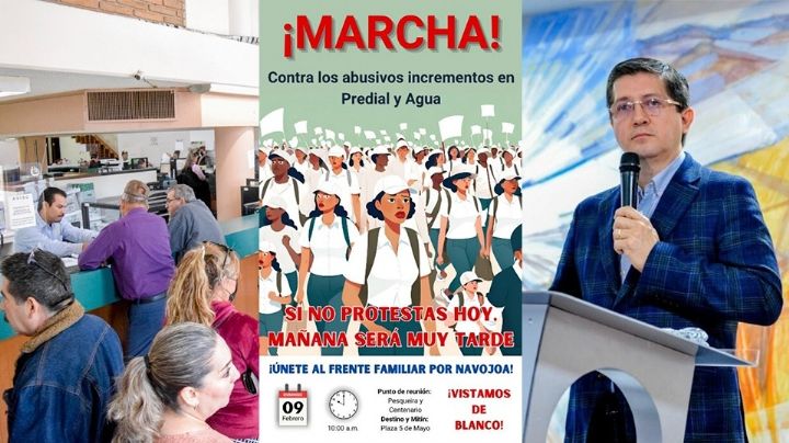 Administración de Elías Retes en crisis; marcharán contra alza de predial en Navojoa