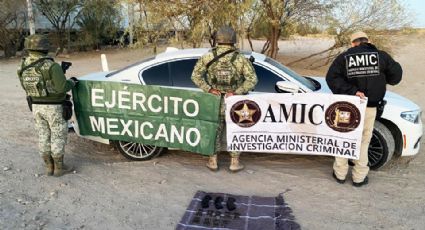 Encuentran vehículo con reporte de robo abandonado en Sonoyta; tenía munición dentro