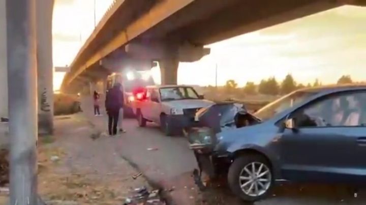 Fuerte accidente genera caos en la Autopista México-Puebla; una mujer lesionada