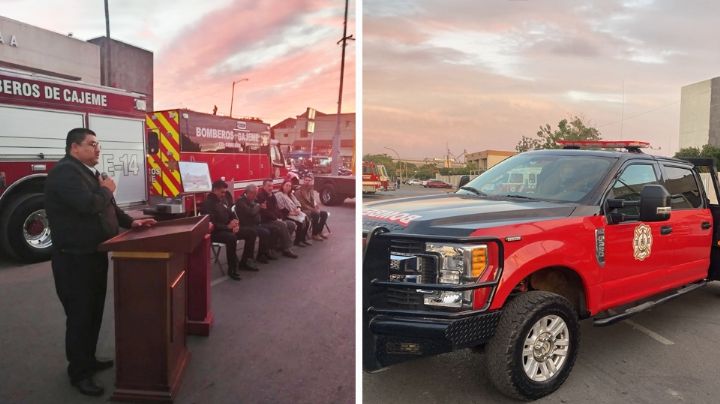 Javier Lamarque entrega trabajos de remodelación del cuartel de Bomberos y dos pick up