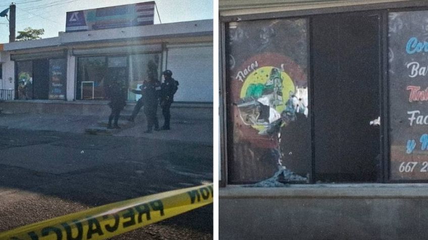 Culiacán, sin control: Grupo armado dispara contra barbería; fueron más de 100 balazos