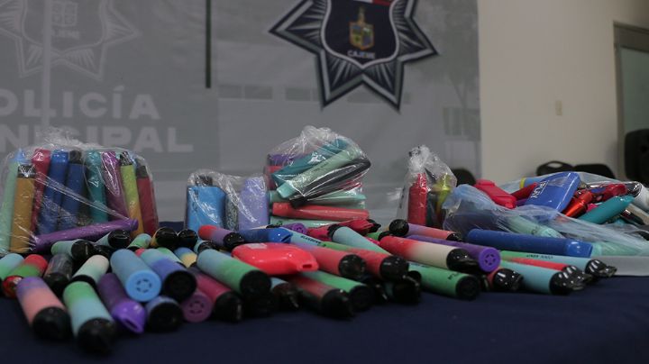 Autoridades decomisan 106 vapeadores en escuelas de educación básica de Cajeme