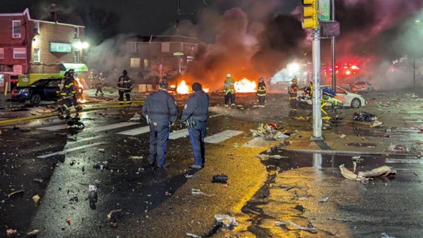 Otro accidente aéreo en Estados Undos: Se estrella avioneta médica en calles de Filadelfia