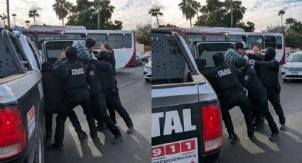 Caen dos manifestantes durante bloqueo por la desaparición de Lamberto G, en Hermosillo