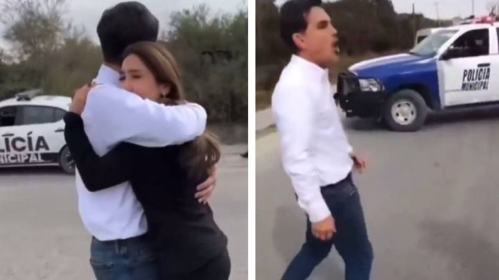 Pato Zambrano confronta a policías de Pesquería, Nuevo León; encañonaron a su esposa