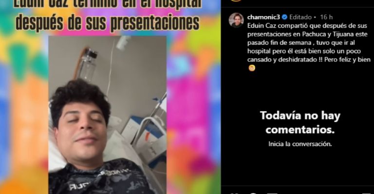 Eduin Caz es hospitalizado de emergencia y esto se sabe