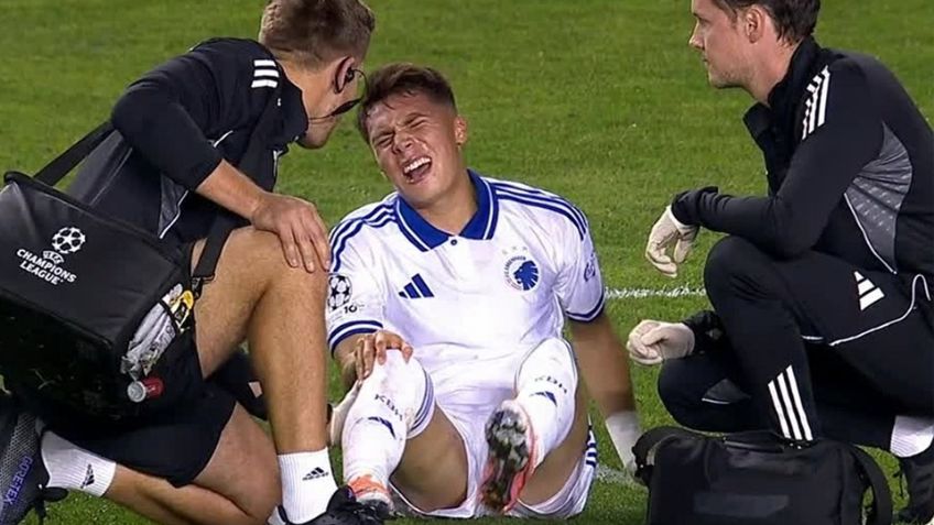 Rodrigo Huescas sale lesionado en la derrota del Copenhague ante Qarabag en la Champions League