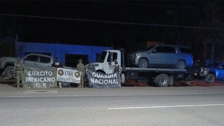 Aseguran en Sonora camionetas robadas en EU; valen más de 2 millones de pesos